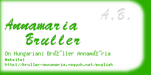 annamaria bruller business card